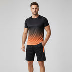 Herren Sportset aus Atmungsaktivem Stoff (T‑Shirt + Shorts)