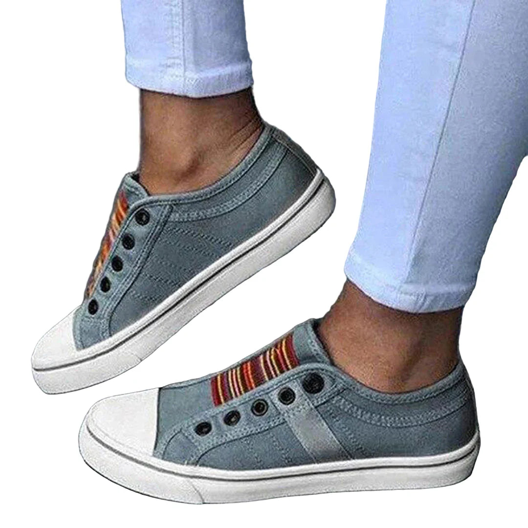 Damen Slip-On Leinwand-Sneaker