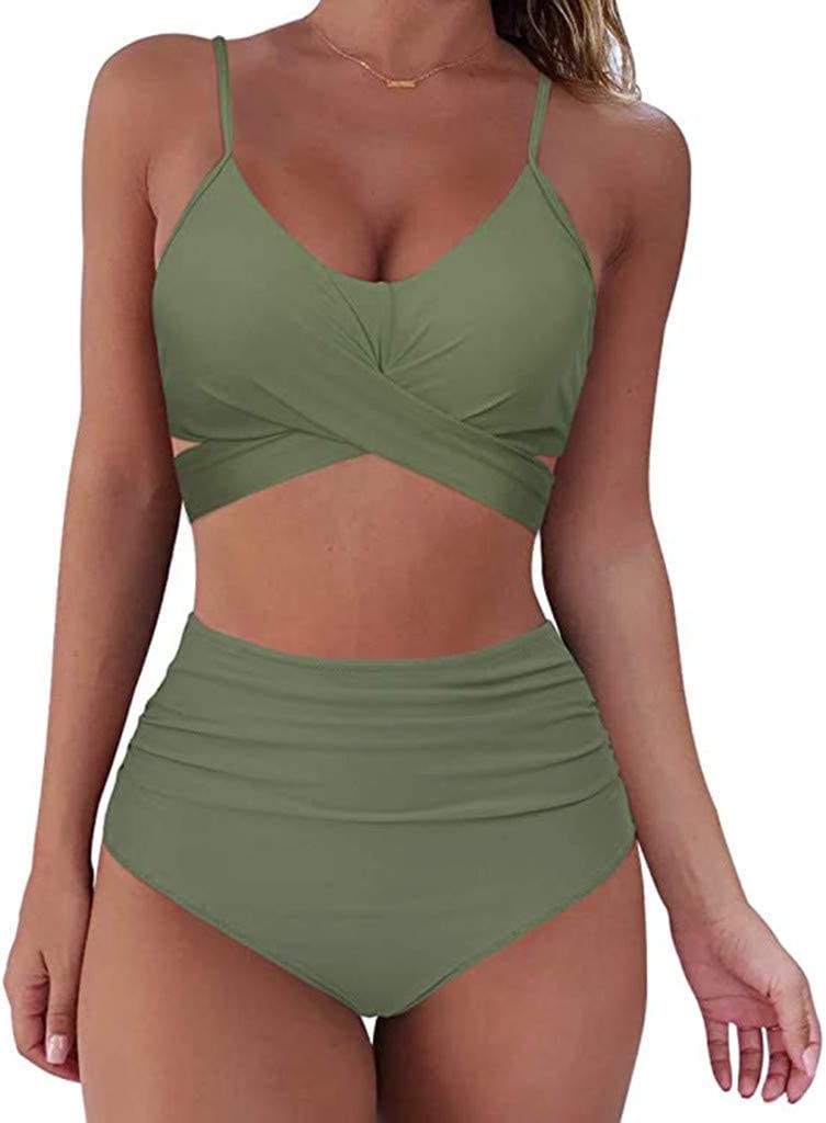 Women's High-Waist Bikini Set with Comfortable, Shaping Line
