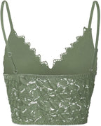Damen Mesh Top mit Verstellbaren Trägern und V‑Ausschnitt