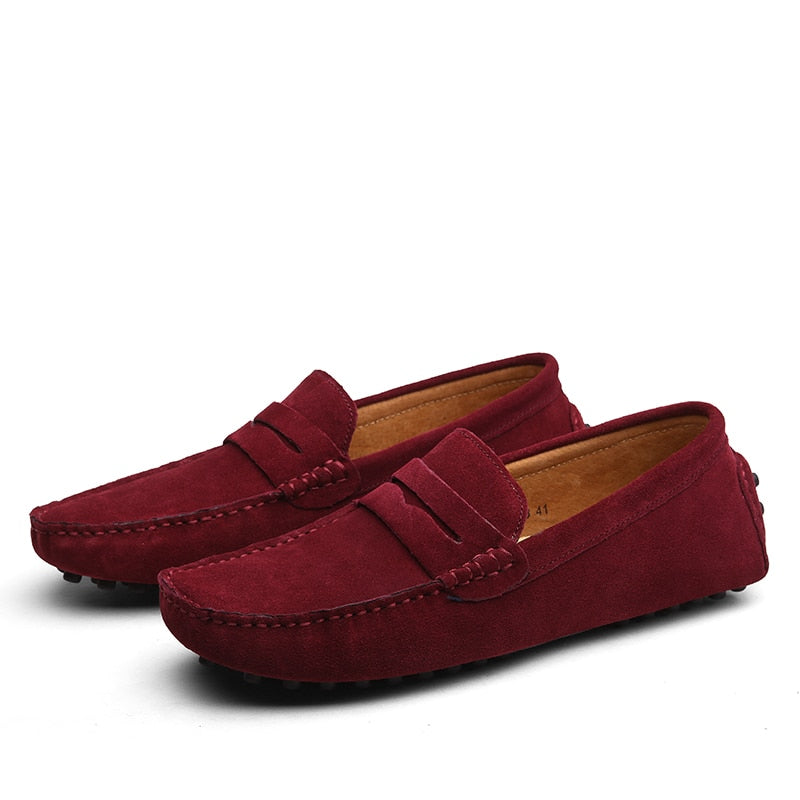 Męskie Zamszowe Loafersy Slip‑On o Eleganckiej, Casualowej Linii