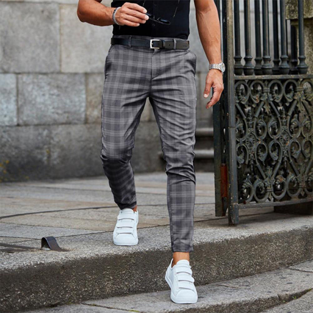 Męskie Chinosy Slim Fit z Ruit‑Wzorem