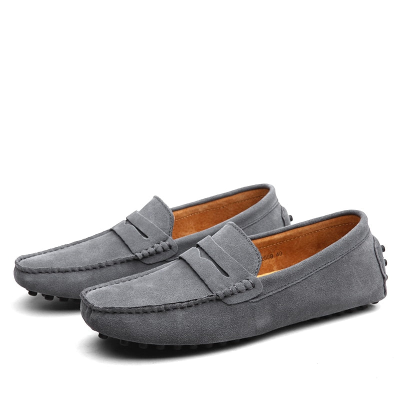 Męskie Zamszowe Loafersy Slip‑On o Eleganckiej, Casualowej Linii