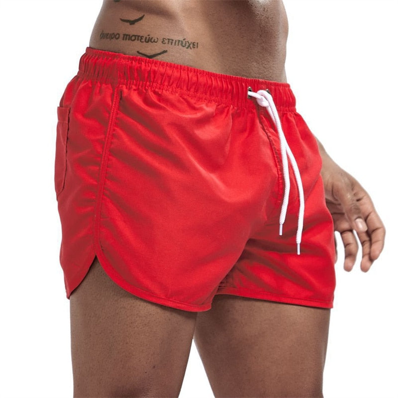Herren Komfortable Badeshorts mit Tasche und Verstellung