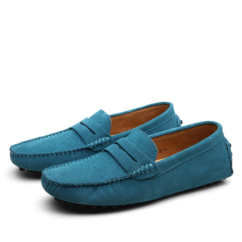 Męskie Zamszowe Loafersy Slip‑On o Eleganckiej, Casualowej Linii