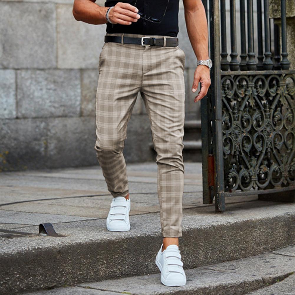 Męskie Chinosy Slim Fit z Ruit‑Wzorem