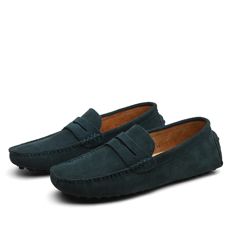 Męskie Zamszowe Loafersy Slip‑On o Eleganckiej, Casualowej Linii