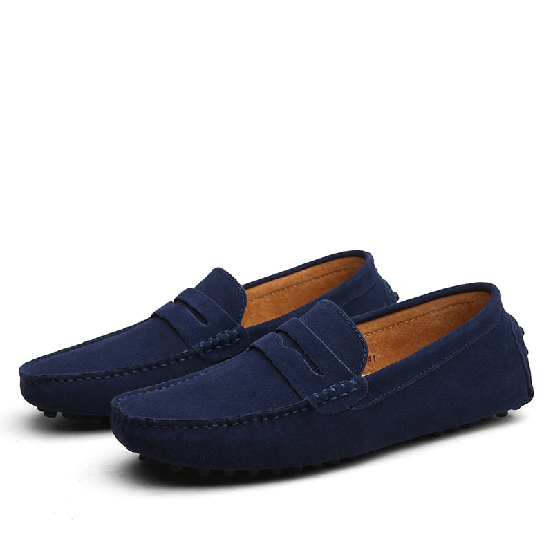Męskie Zamszowe Loafersy Slip‑On o Eleganckiej, Casualowej Linii