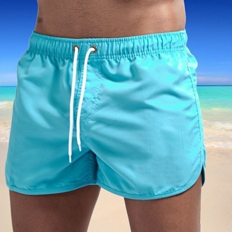 Herren Komfortable Badeshorts mit Tasche und Verstellung