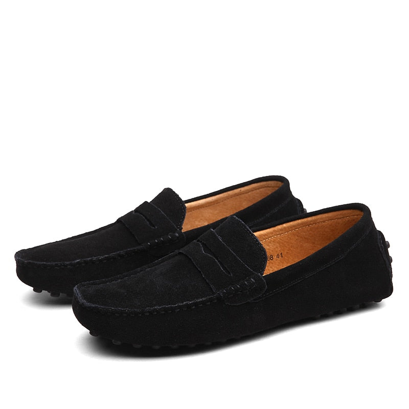 Męskie Zamszowe Loafersy Slip‑On o Eleganckiej, Casualowej Linii
