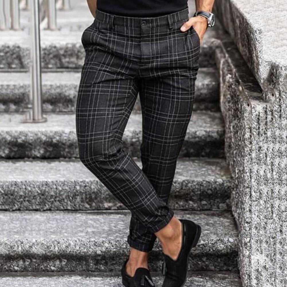 Męskie Chinosy Slim Fit z Ruit‑Wzorem