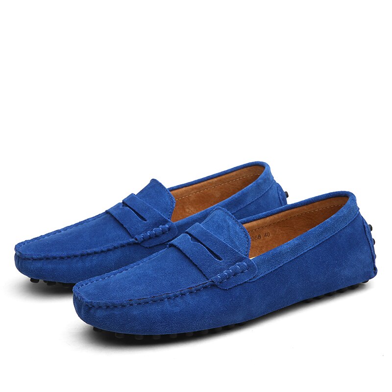 Męskie Zamszowe Loafersy Slip‑On o Eleganckiej, Casualowej Linii