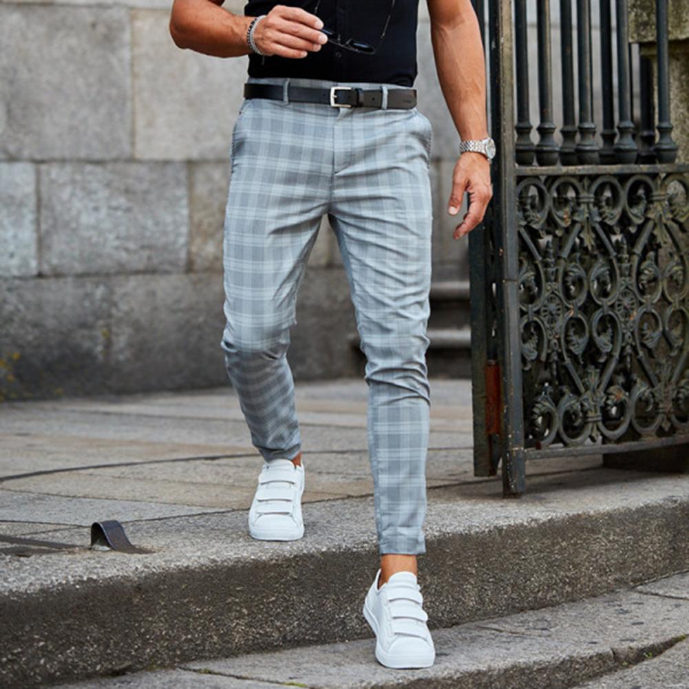 Męskie Chinosy Slim Fit z Ruit‑Wzorem