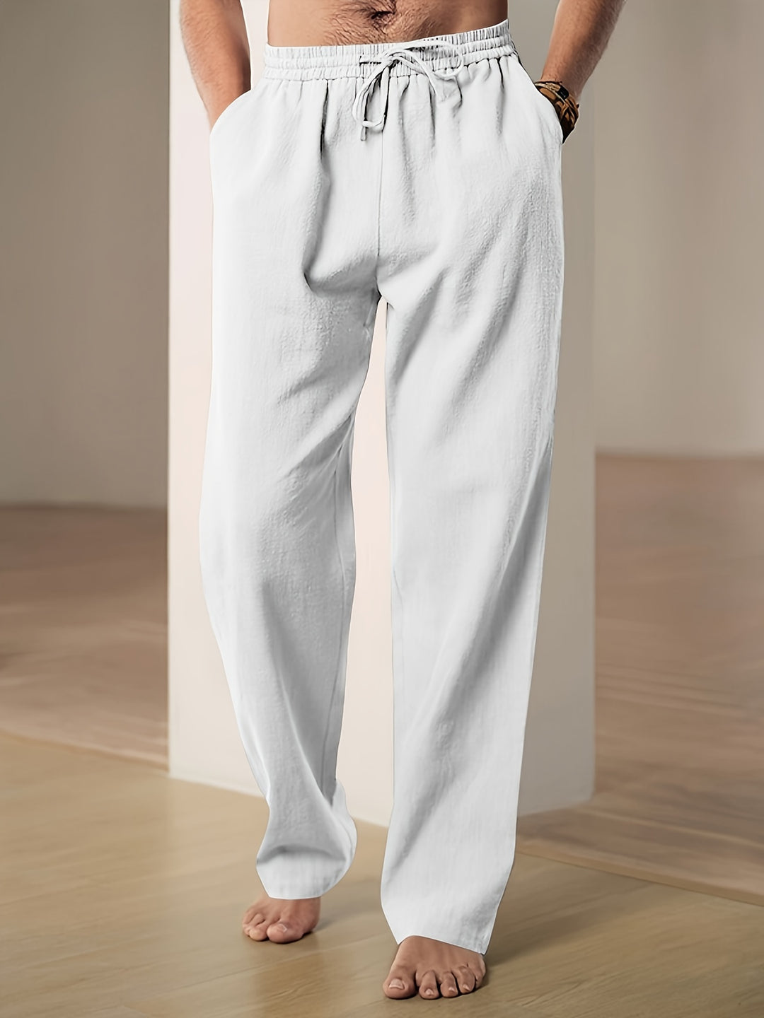 Men's Casual Pants with Breathable Design and Classic Cut