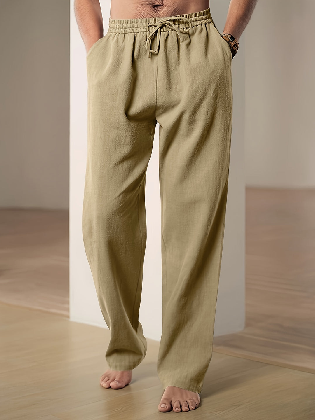 Men's Casual Pants with Breathable Design and Classic Cut