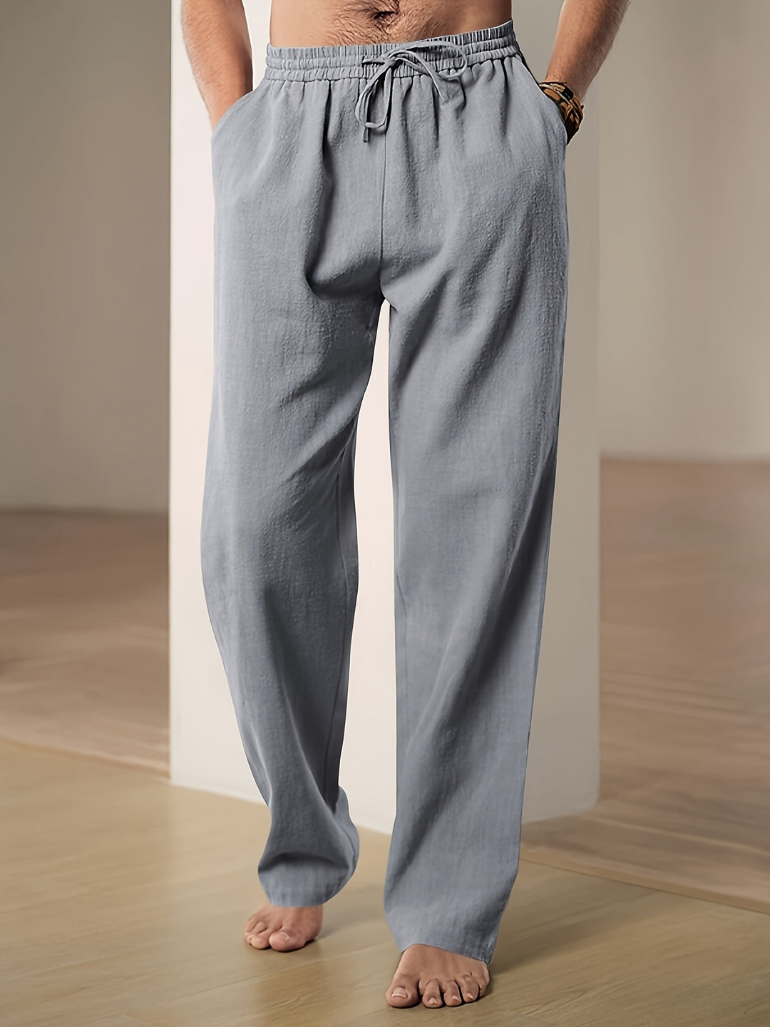 Men's Casual Pants with Breathable Design and Classic Cut
