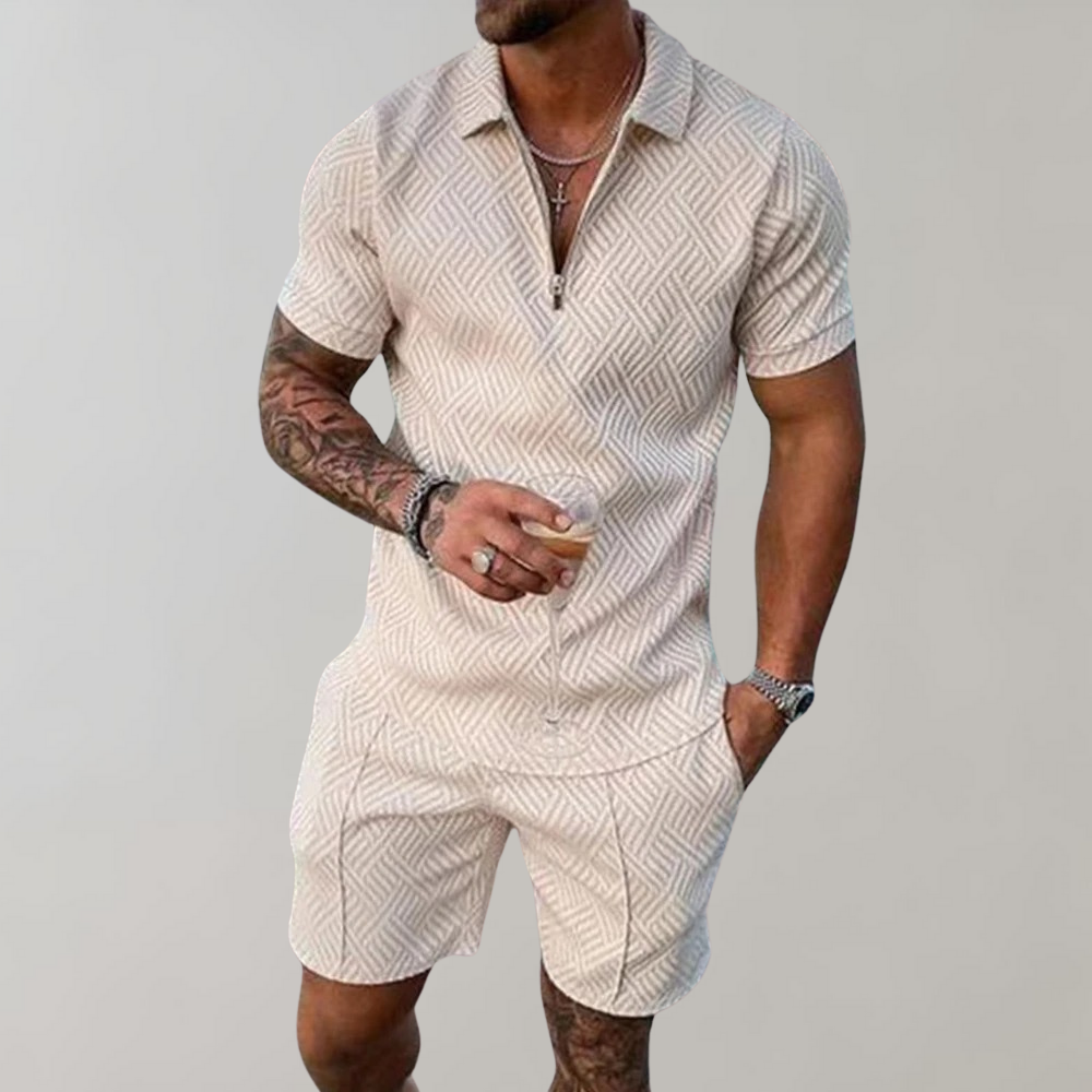 Men's Summer Set with Lightweight Top and Shorts