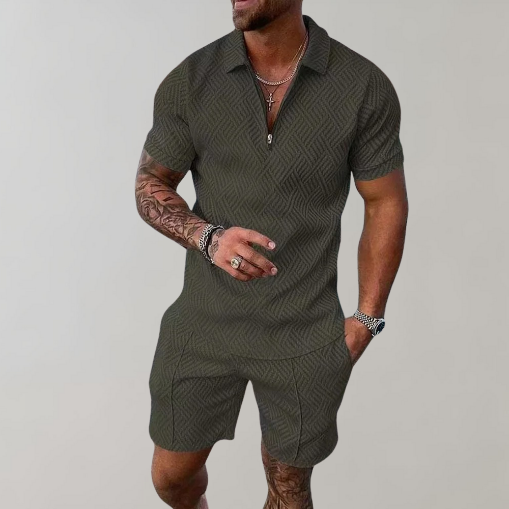 Men's Summer Set with Lightweight Top and Shorts