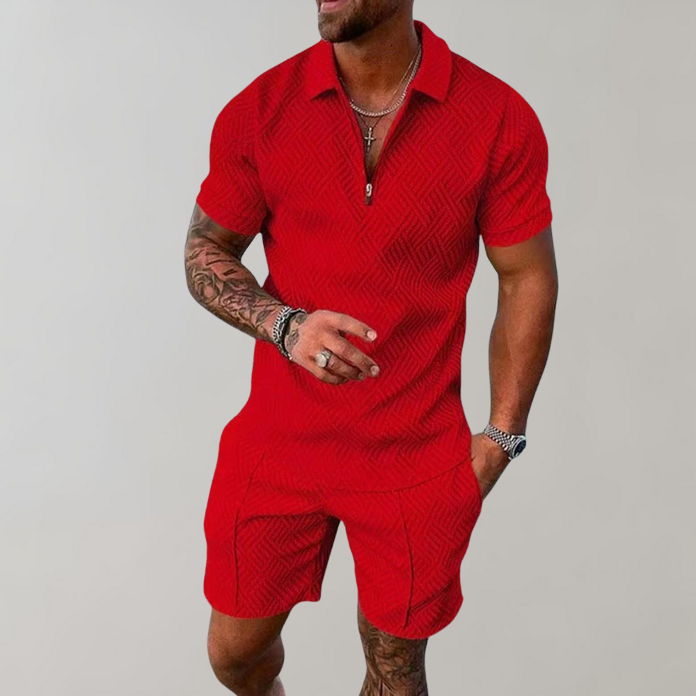 Men's Summer Set with Lightweight Top and Shorts