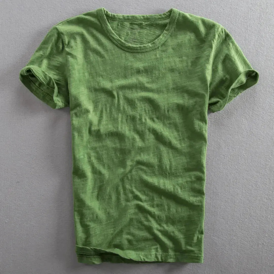 Bawełniany T‑Shirt Vintage o Miękkim Wykończeniu