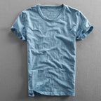 Bawełniany T‑Shirt Vintage o Miękkim Wykończeniu