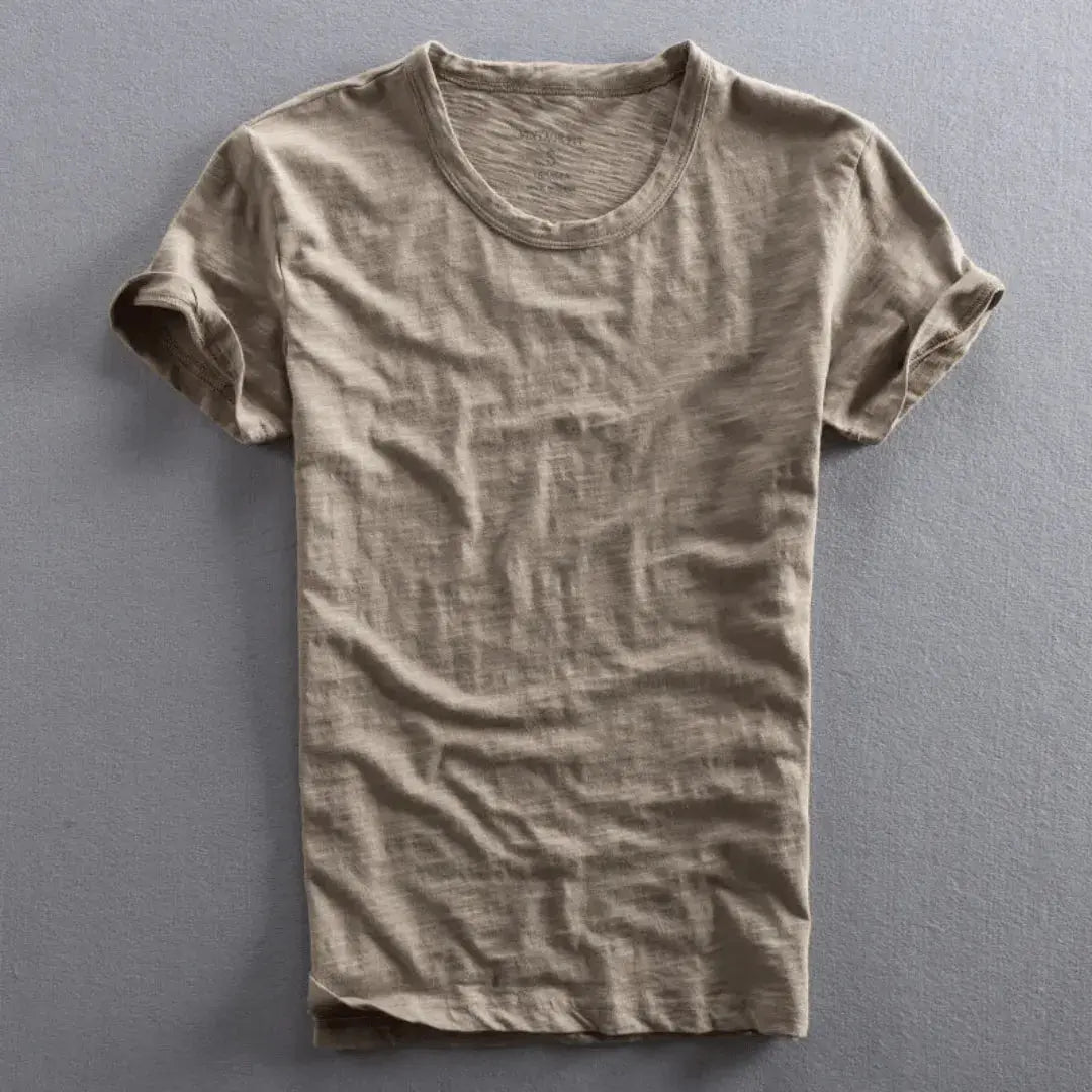 Bawełniany T‑Shirt Vintage o Miękkim Wykończeniu