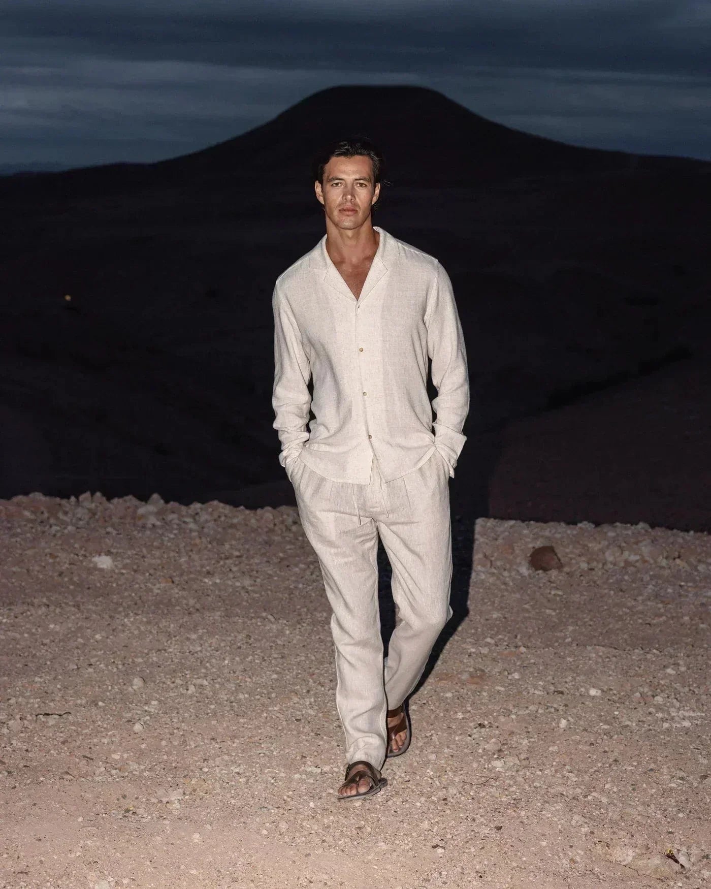 Men's Linen Summer Set Lightweight Breathable Comfortable for Summer