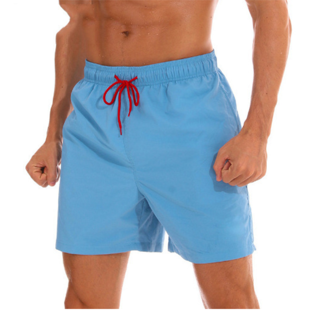 Herren Schnelltrocknende Badeshorts mit Verstellbarem Bund