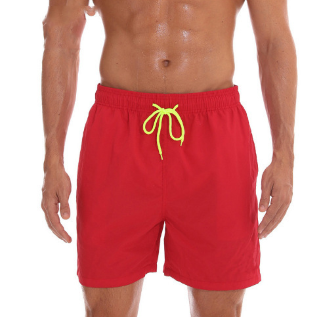 Herren Schnelltrocknende Badeshorts mit Verstellbarem Bund