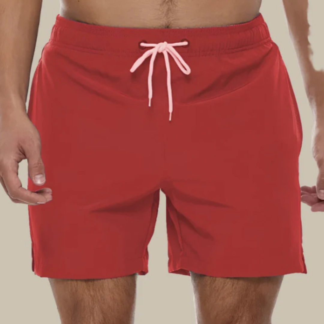 Herren Schnelltrocknende Badeshorts mit Verstellbarem Bund
