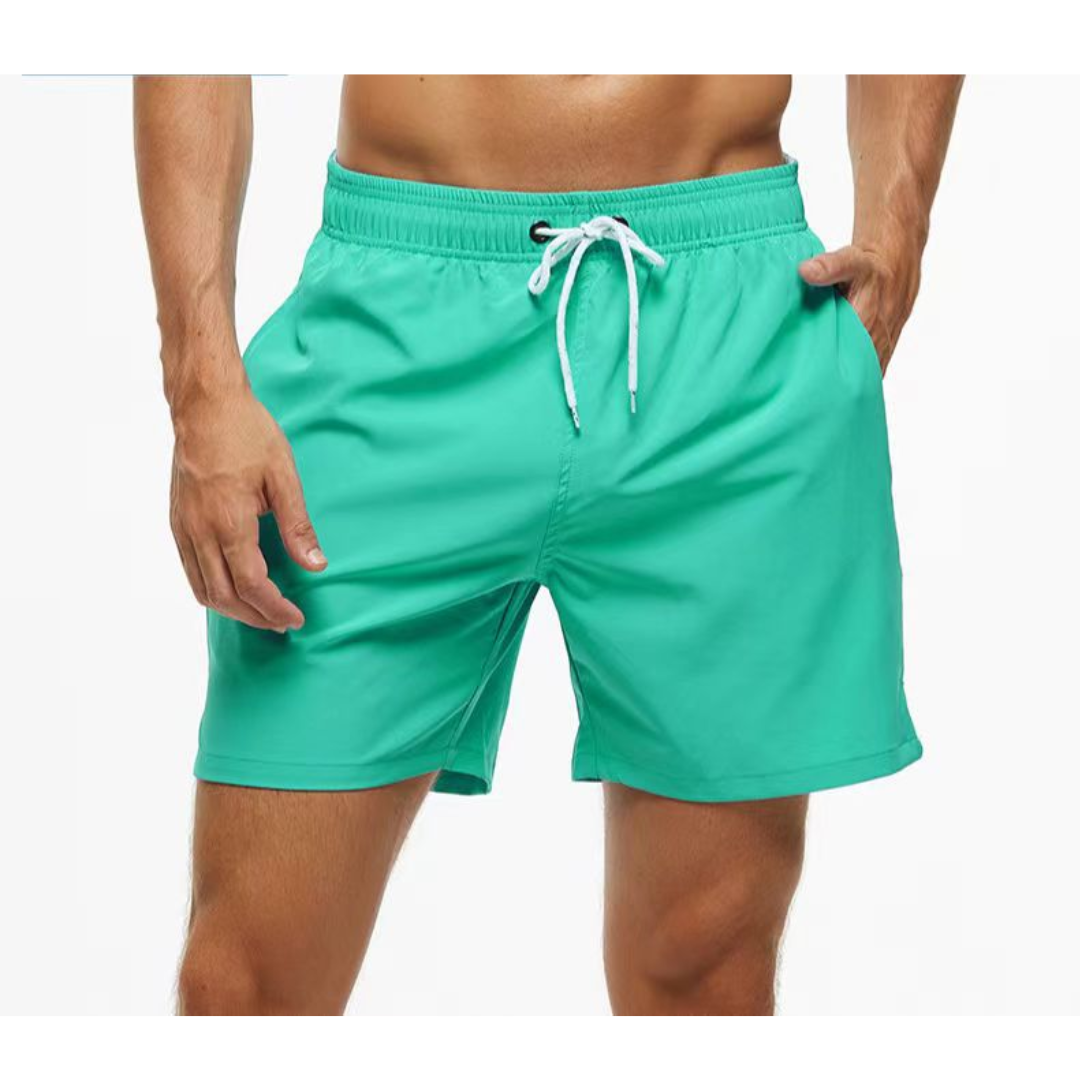 Herren Schnelltrocknende Badeshorts mit Verstellbarem Bund