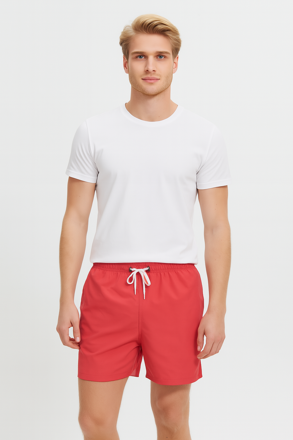 Herren Schnelltrocknende Badeshorts mit Verstellbarem Bund