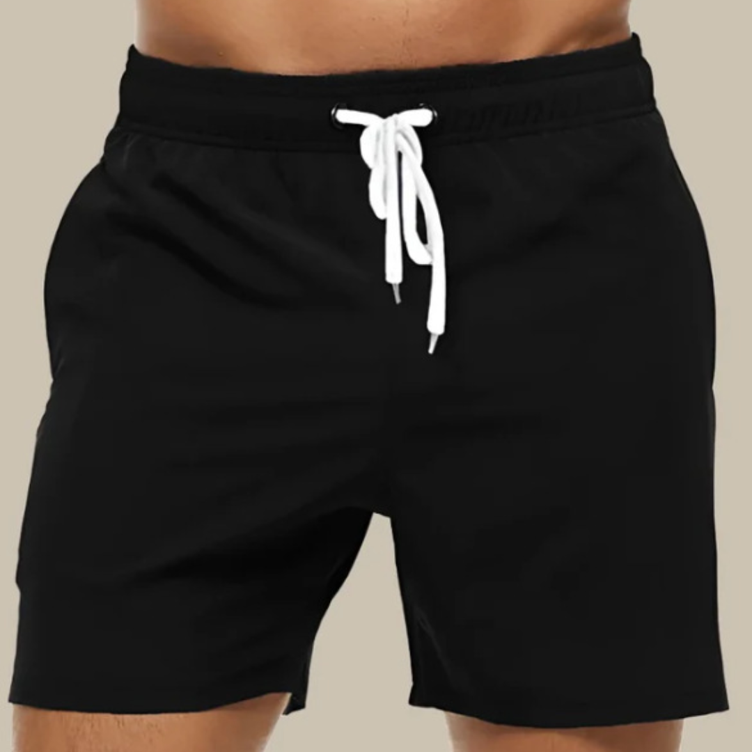 Herren Schnelltrocknende Badeshorts mit Verstellbarem Bund