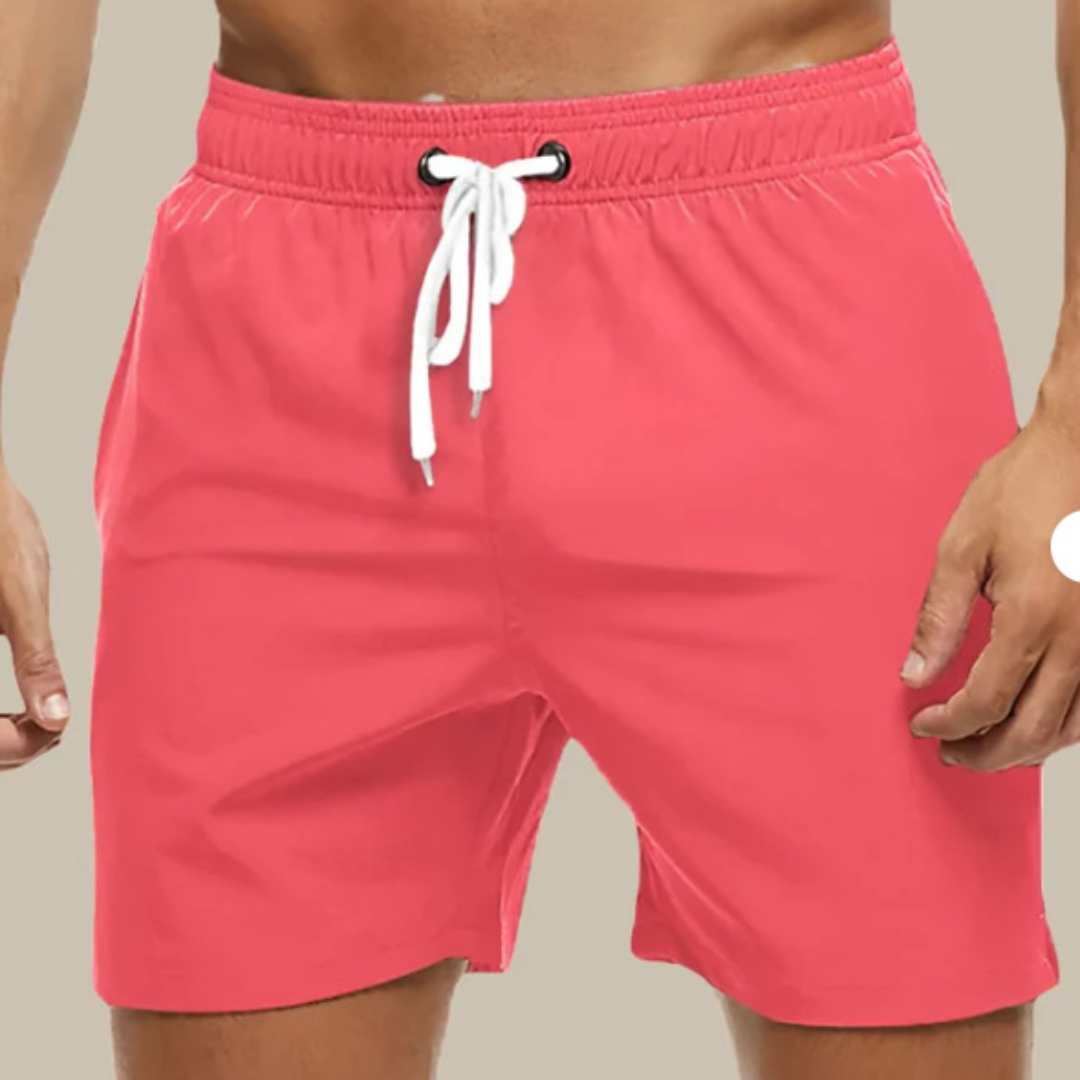 Herren Schnelltrocknende Badeshorts mit Verstellbarem Bund