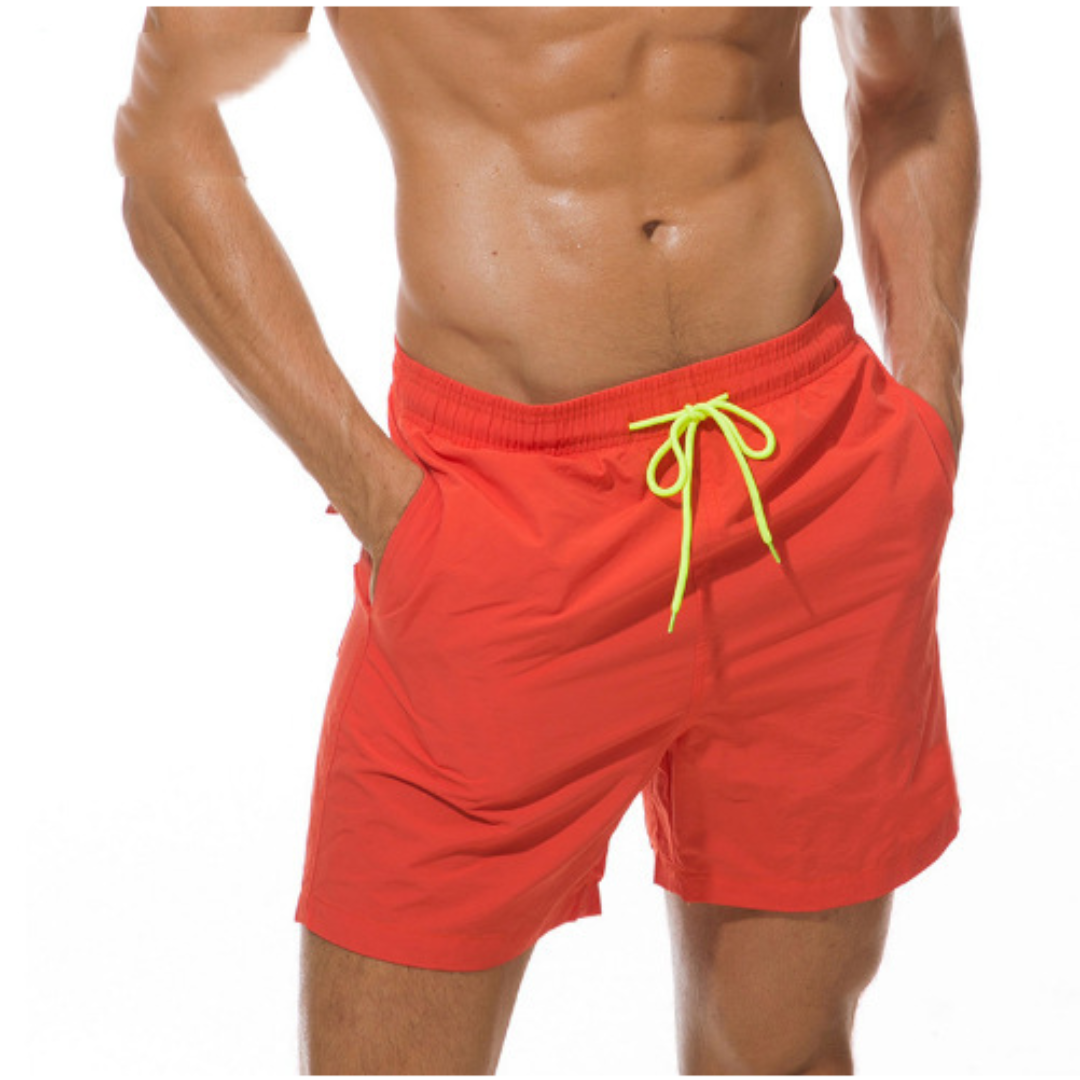 Herren Schnelltrocknende Badeshorts mit Verstellbarem Bund