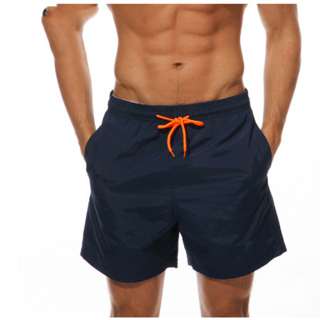 Herren Schnelltrocknende Badeshorts mit Verstellbarem Bund