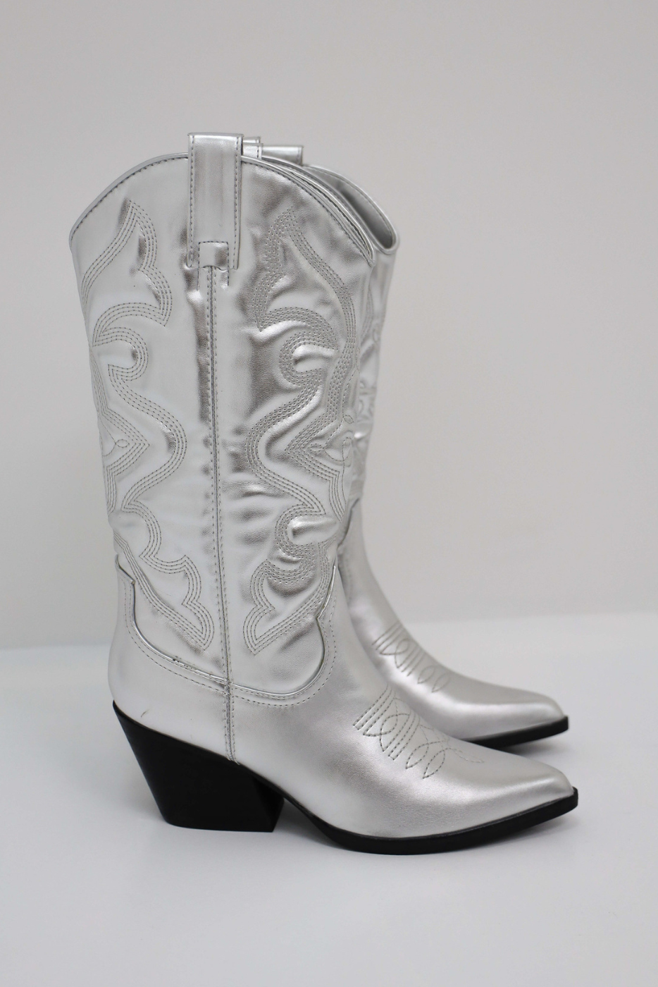 Damskie Wysokie Kozaki Cowboy z Elegancką Cholewką