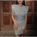 Damen Minikleid mit Pailletten und Abendlichem Glanz