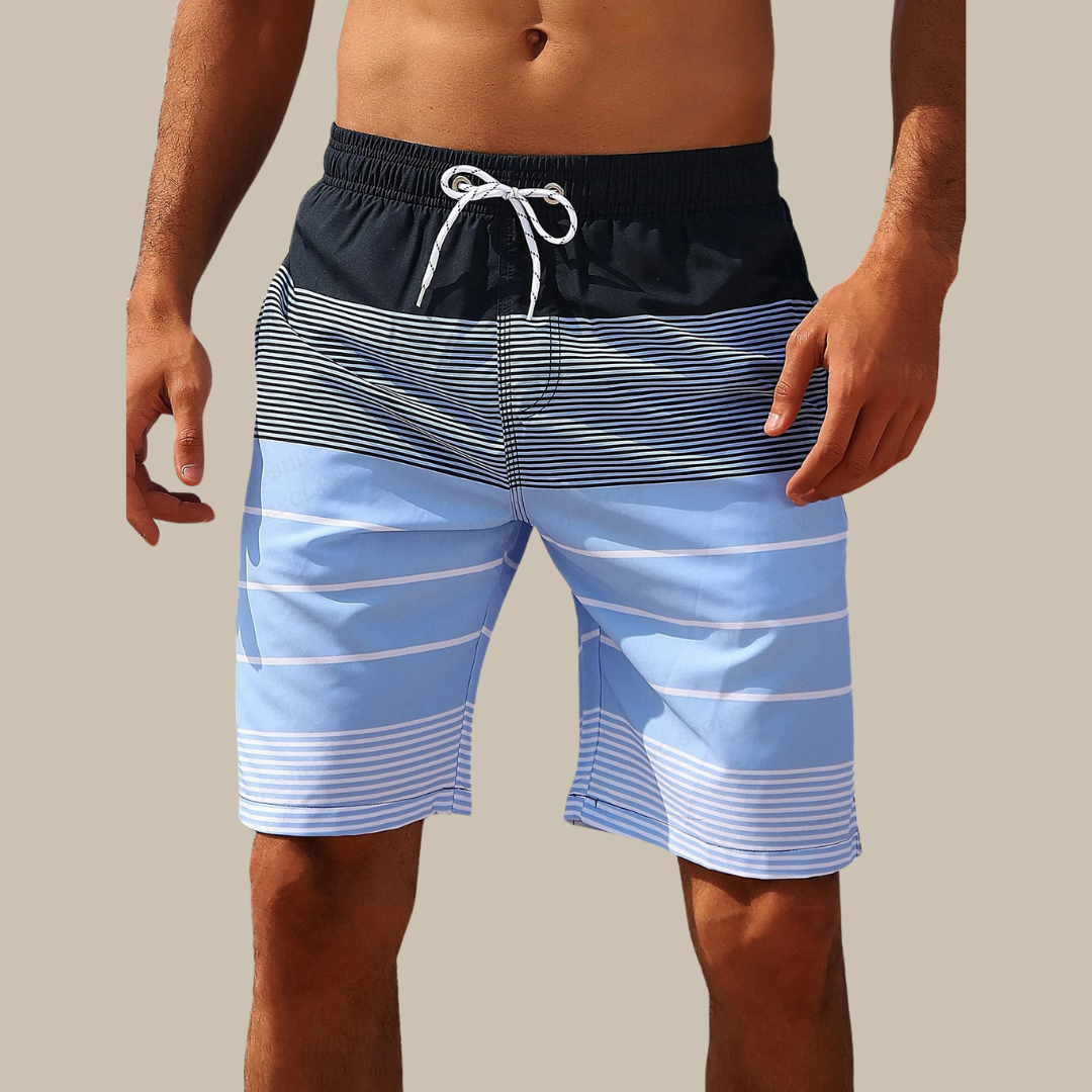 Herren Boardshorts Quick-Dry in lockerem Schnitt mit Taillenregulierung