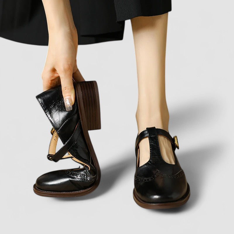 Damskie Buty Mary Jane Ortopedyczne z Paskiem T‑Bar