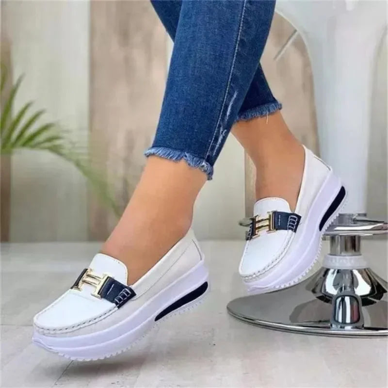 Damskie Buty Ortopedyczne Slip‑On z Elegancką Klamrą