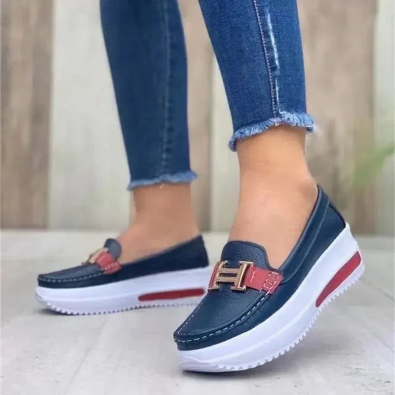Damskie Buty Ortopedyczne Slip‑On z Elegancką Klamrą