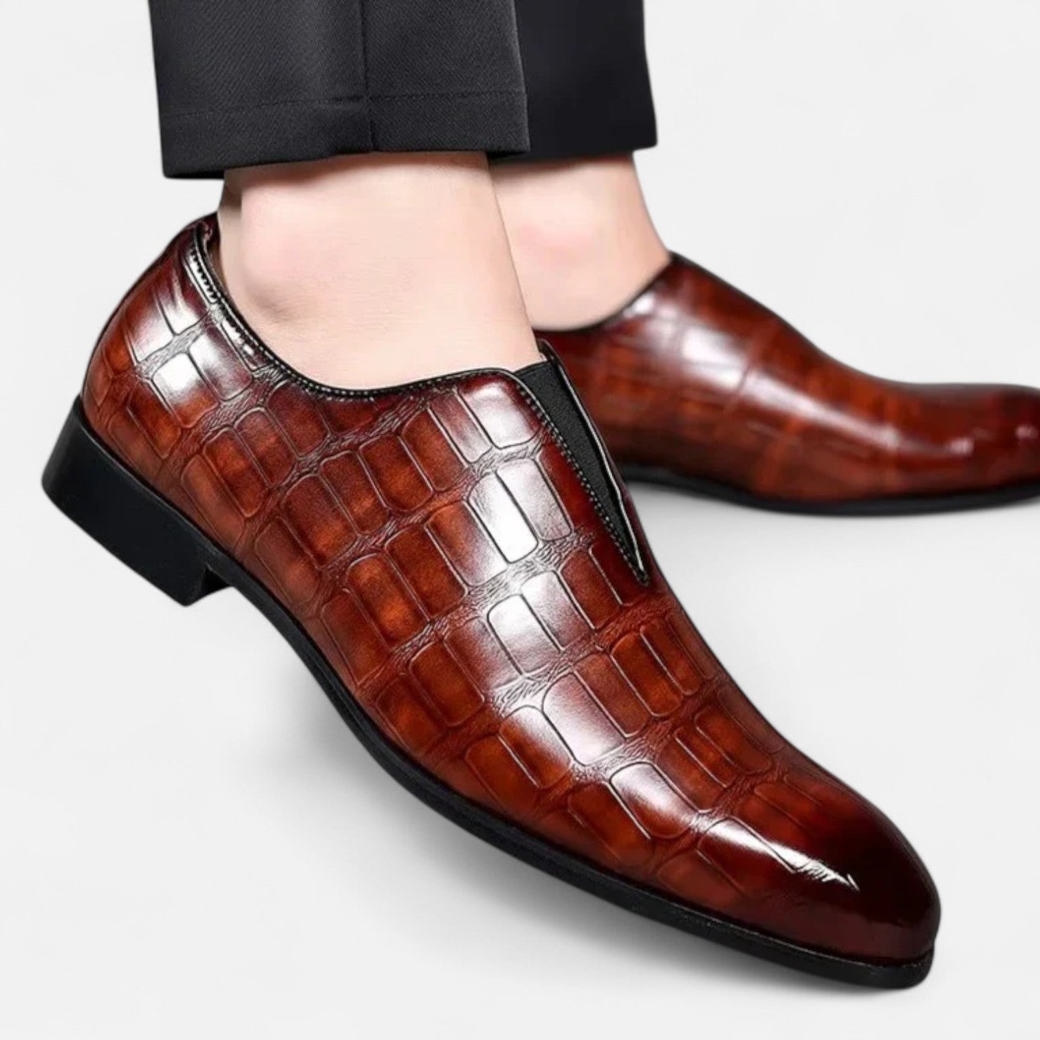 Męskie Mokasyny ze Skóry Naturalnej o Klasycznej, Eleganckiej Linii