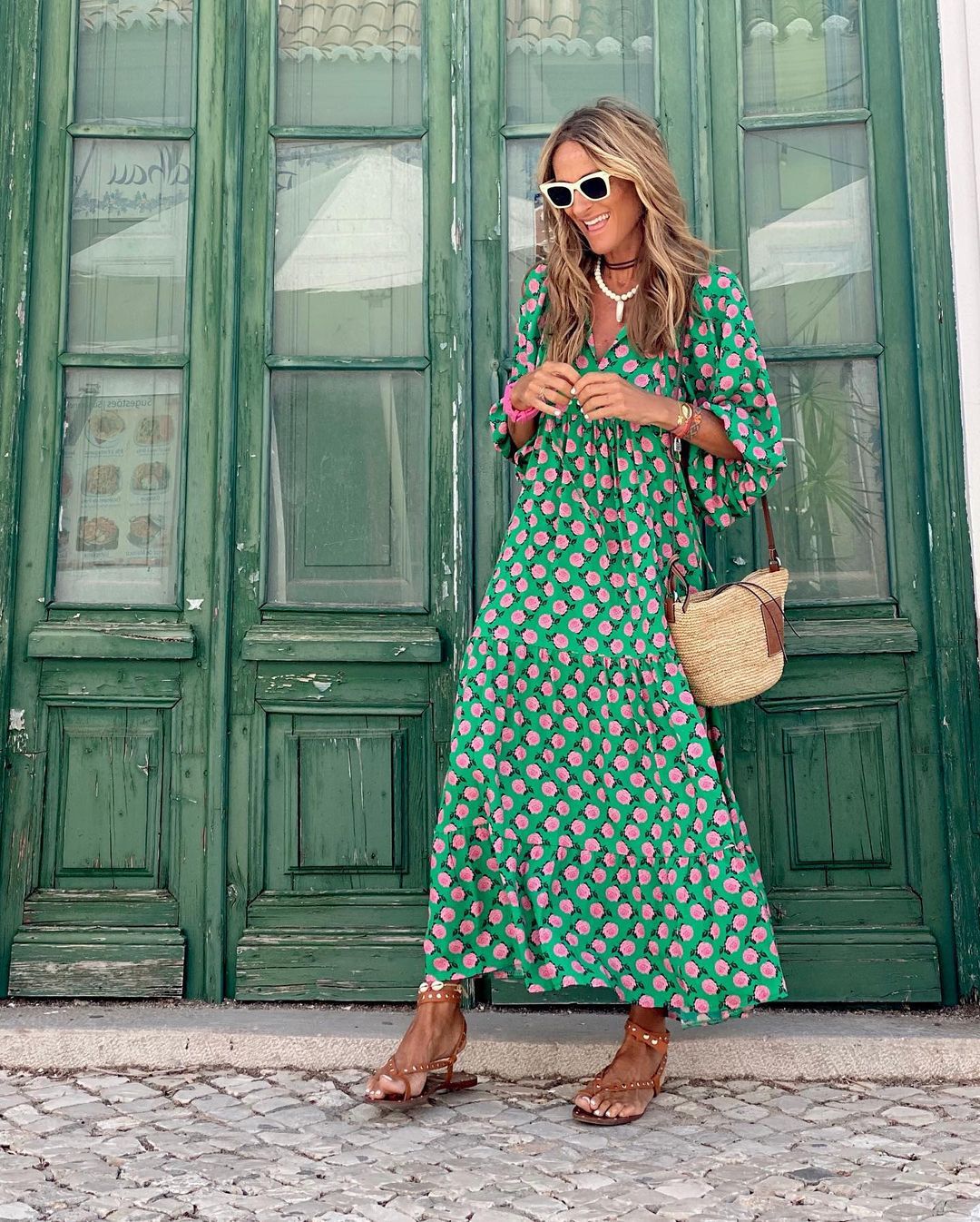 Damska Sukienka Boho o Eleganckiej, Zwiewnej Linii