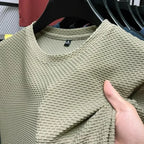 Męski T‑Shirt z Oddychającą Strukturą Mesh i Miękką Włókniną Bambusową