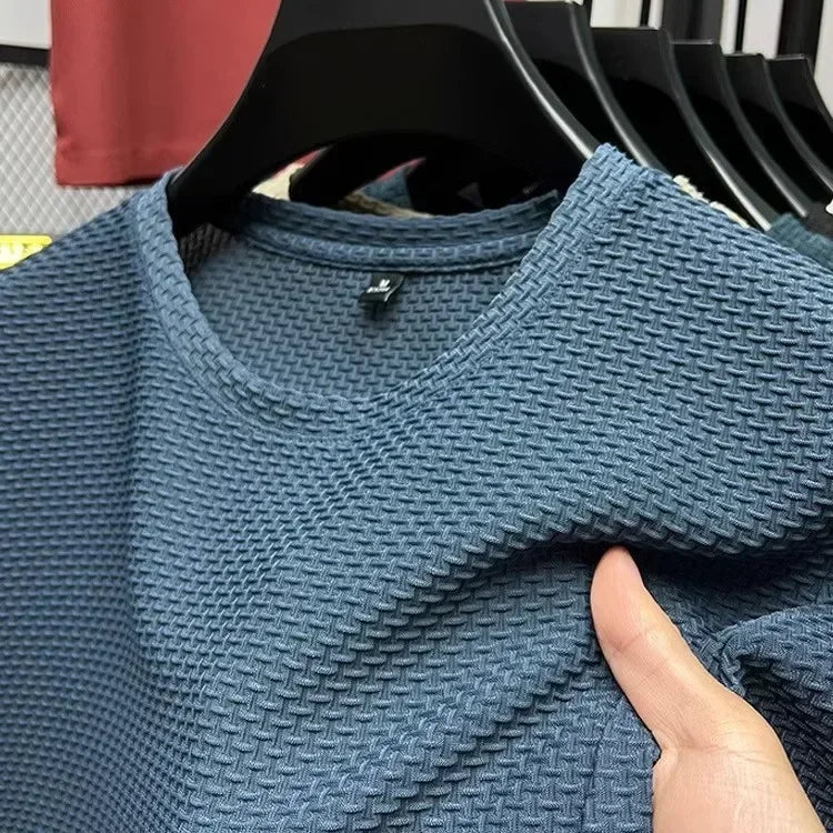 Męski T‑Shirt z Oddychającą Strukturą Mesh i Miękką Włókniną Bambusową