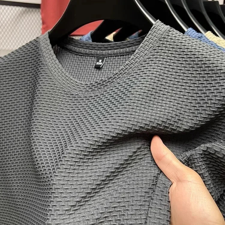 Męski T‑Shirt z Oddychającą Strukturą Mesh i Miękką Włókniną Bambusową