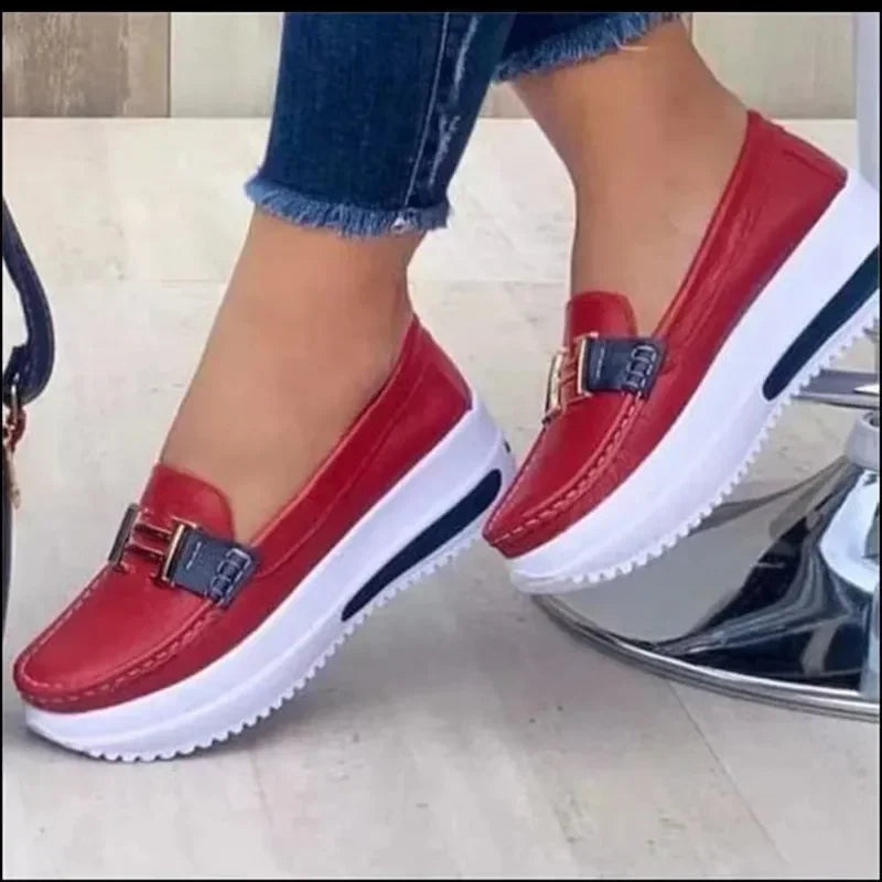 Damskie Buty Ortopedyczne Slip‑On z Elegancką Klamrą