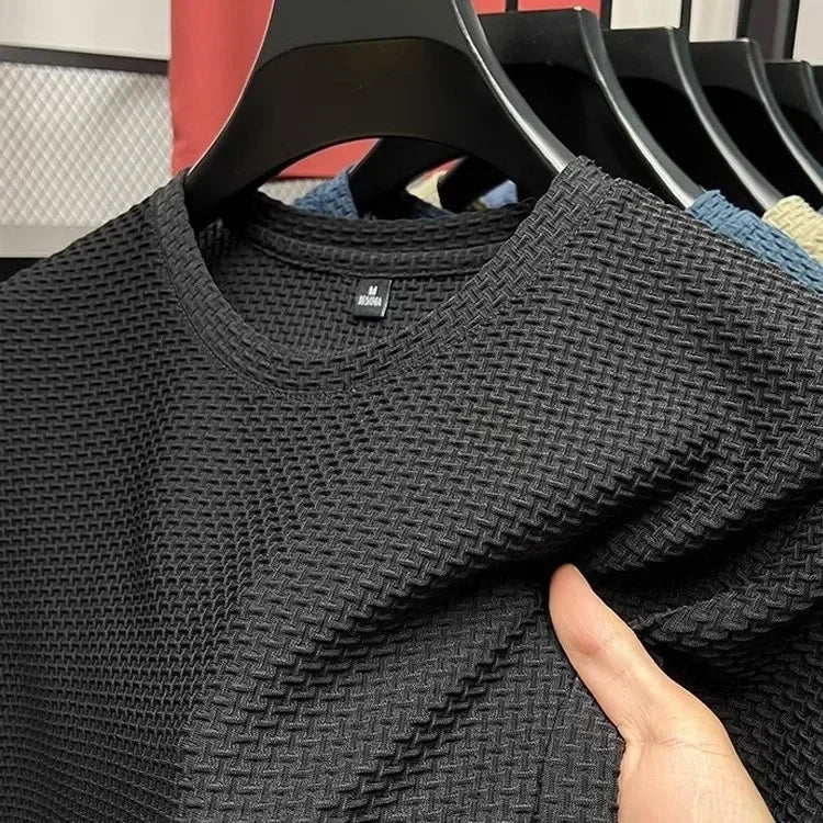 Męski T‑Shirt z Oddychającą Strukturą Mesh i Miękką Włókniną Bambusową