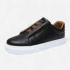 Męskie Sneakersy Slip‑On ze Skórzaną Cholewką i Wsparciem Łuku